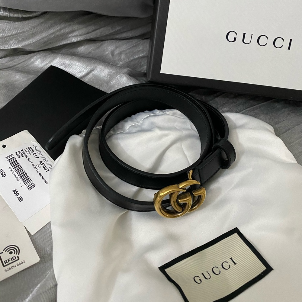 Gucci .20 GG Marmont Belt Sz 80
